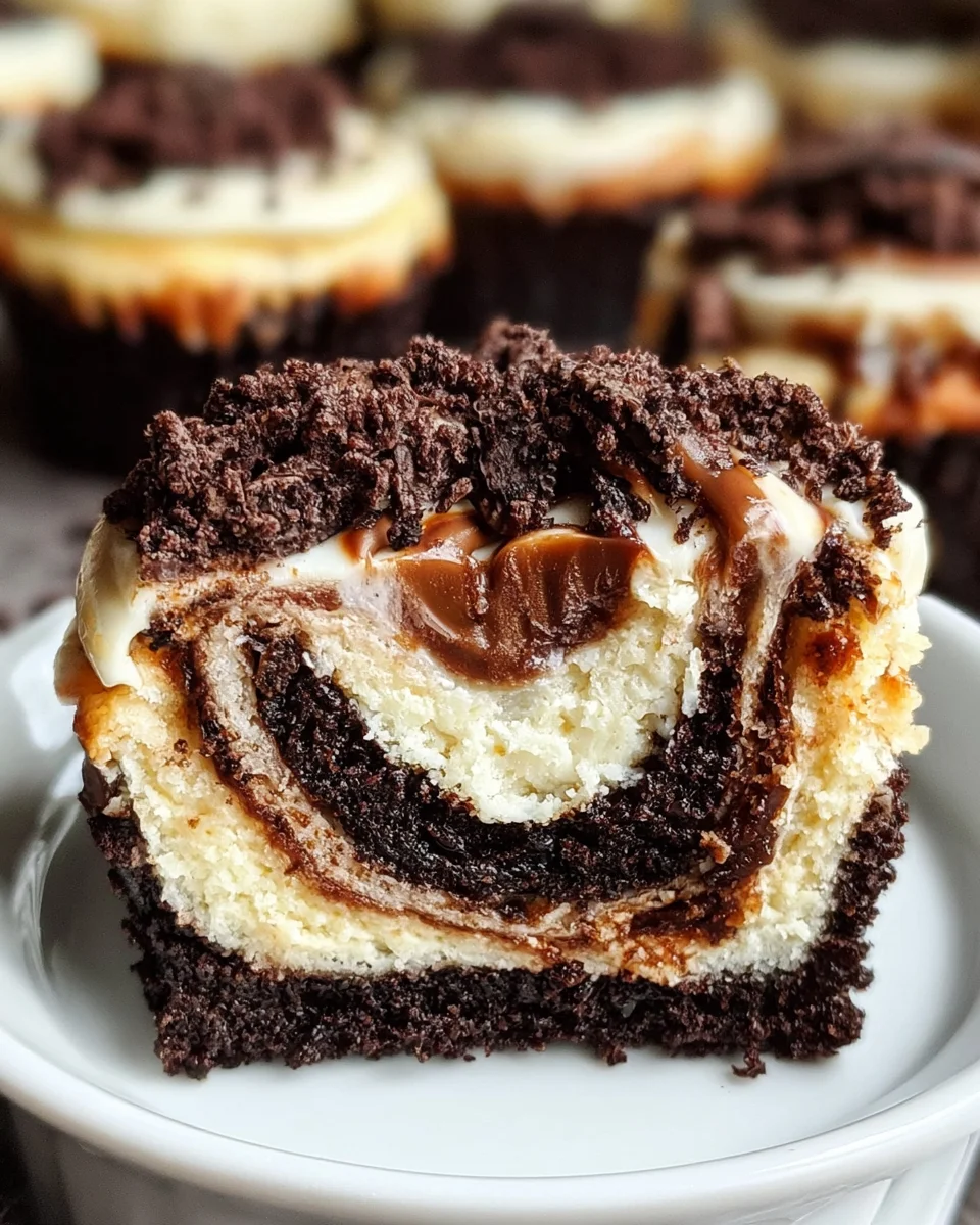 Fudge Swirled Oreo Bottom Cheesecake Cupcakes Recipe