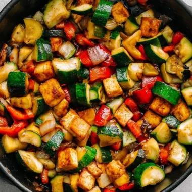 Quick Zucchini Stir Fry With Tofu Recipe (Vegan)