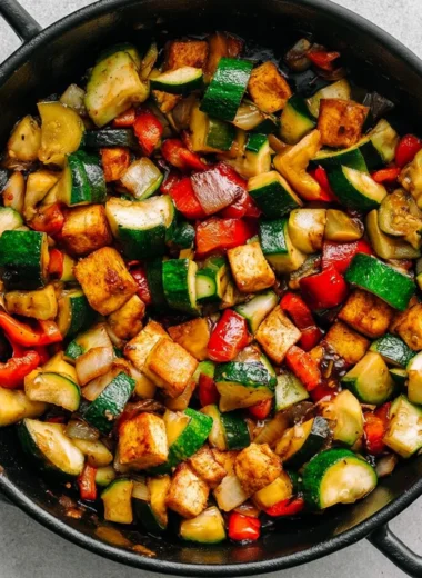 Quick Zucchini Stir Fry With Tofu Recipe (Vegan)