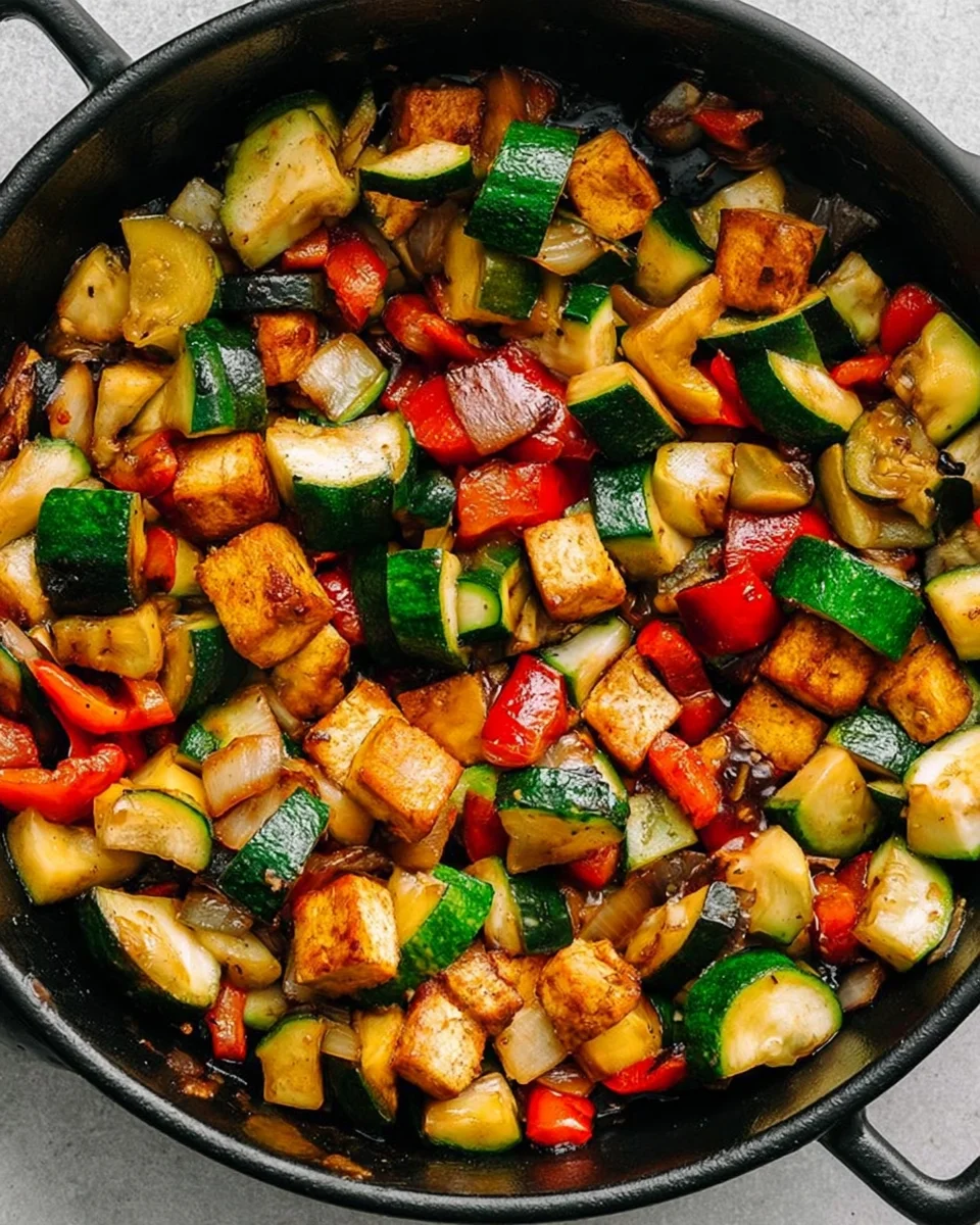 Quick Zucchini Stir Fry With Tofu Recipe (Vegan)