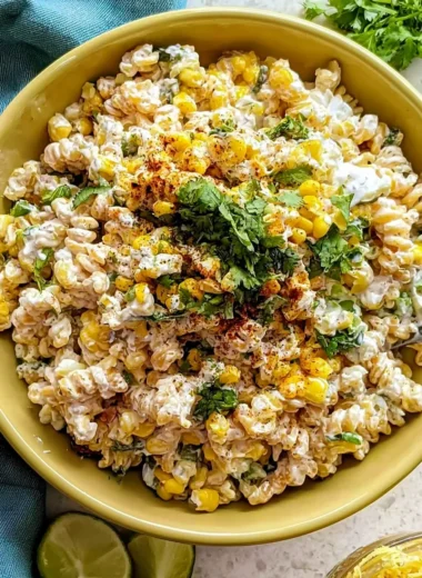 Tasty Elote Pasta Salad Recipe with Greek Yogurt