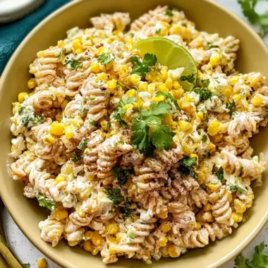 Tasty Elote Pasta Salad Recipe with Greek Yogurt