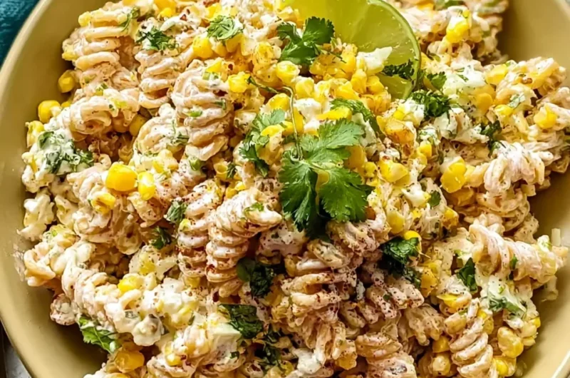 Tasty Elote Pasta Salad Recipe with Greek Yogurt